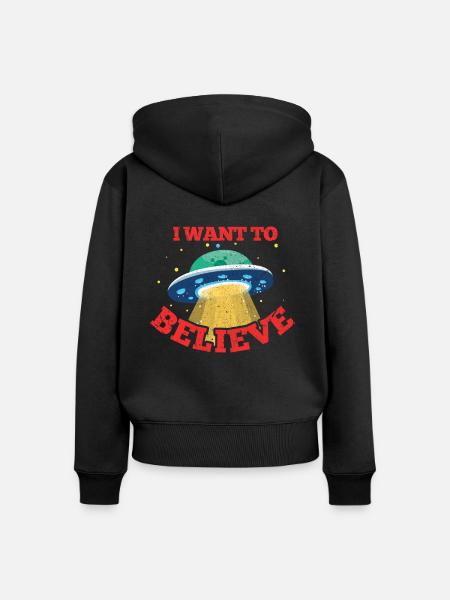UFO - Frauen Premium Bio Zip Hoodie - Schwarz