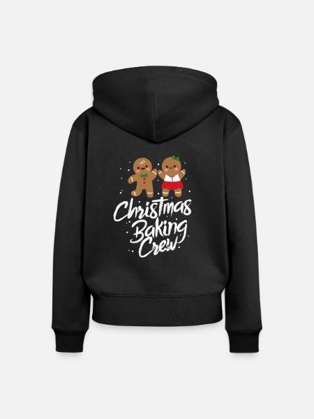 Weihnachten Backen - Frauen Premium Bio Zip Hoodie - Schwarz