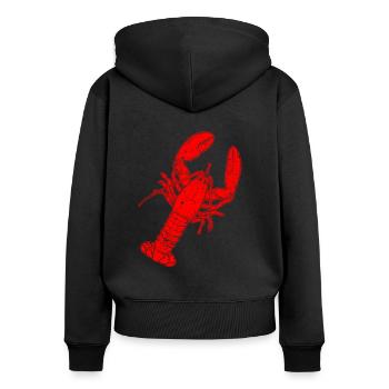 Bronntanas Ainmhithe Gliomach - Women's Premium Organic Zip Hoodie - black - Back - Julia (174cm)