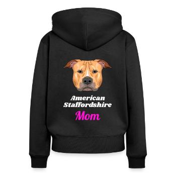 American Staffordshire - Women's Premium Organic Zip Hoodie - black - Back - Julia (174cm)