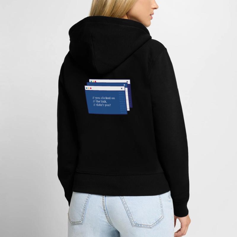 Hacker Programmierer Entwickler Informatik Frauen Premium Bio Zip Hoodie