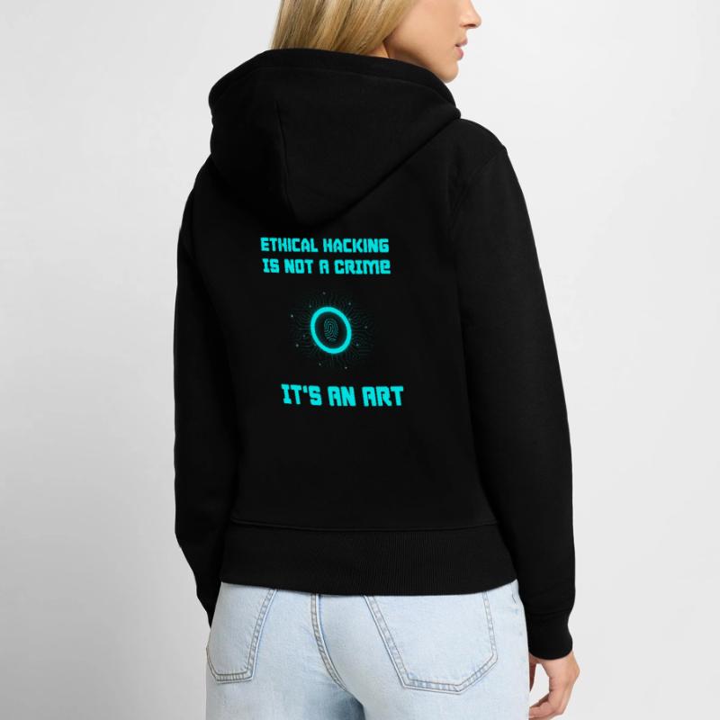 Hacker Programmer Developer Computer Science Women's Premium Organic Zip Hoodie