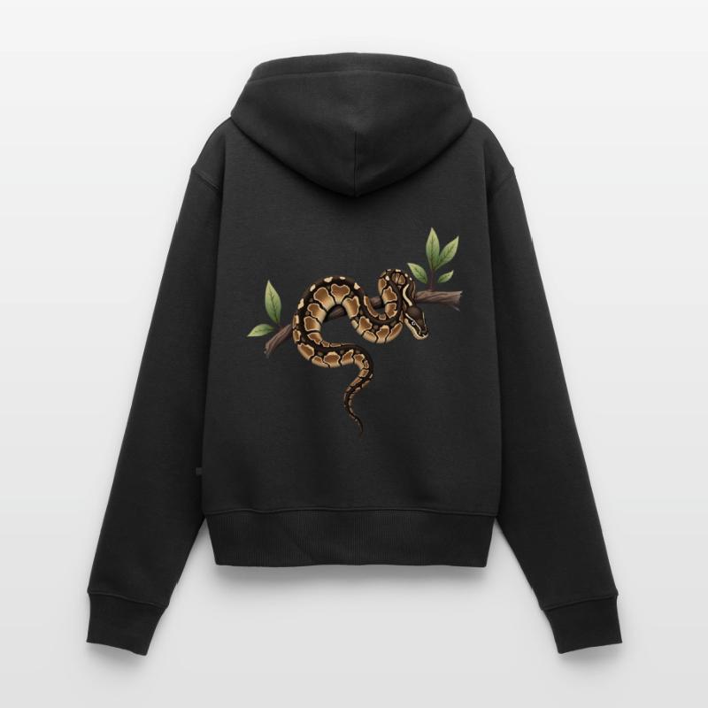 Roi Python Serpents Amoureux Terrarium Python Sweat à capuche zippé Premium bio Femme