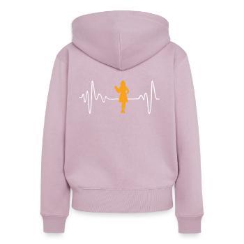 Nurse - Frauen Premium Bio Zip Hoodie - Altrosa - Hinten - Julia (174cm)