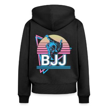Brazilian Jiu Jitsu BJJ Gift - Women's Premium Organic Zip Hoodie - black - Back - Julia (174cm)