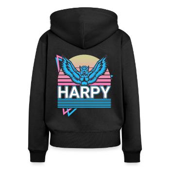 Harpyie Griechische Mythologie Geschenk - Frauen Premium Bio Zip Hoodie - Schwarz - Hinten - Julia (174cm)