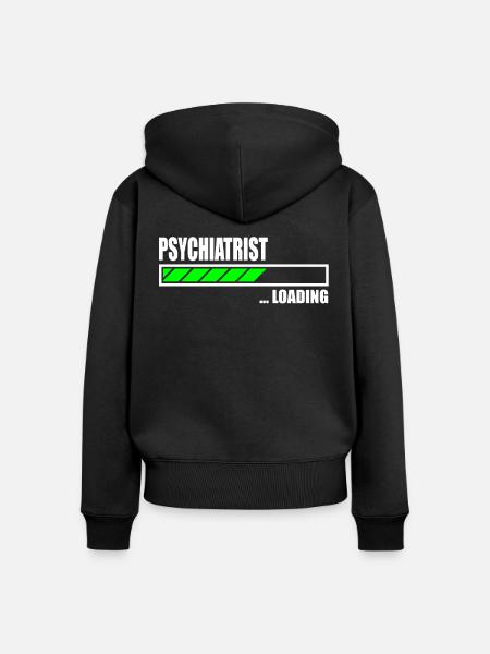 Psychiatrist Loading Bar - Frauen Premium Bio Zip Hoodie - Schwarz