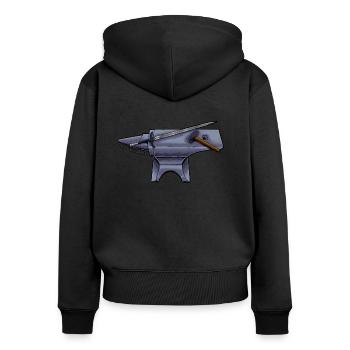 Medieval Armourer - Blacksmith - Women's Premium Organic Zip Hoodie - black - Back - Julia (174cm)