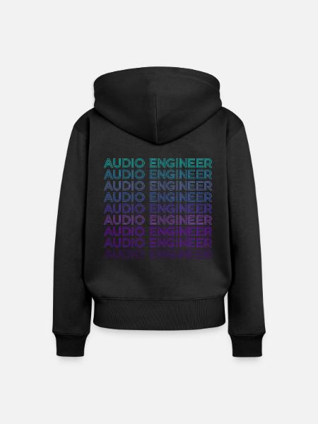 Tontechniker Tontechniker Retro - Frauen Premium Bio Zip Hoodie - Schwarz