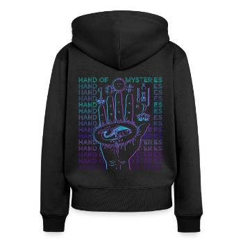 Hand of Mysteries Alchemy Alchemist - Women's Premium Organic Zip Hoodie - black - Back - Julia (174cm)