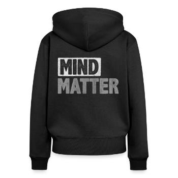 Motivate Inspire Encouragement Positivité Slogan - Sweat à capuche zippé Premium bio Femme - noir - Dos - Julia (174cm)