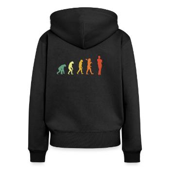 Assistant Evolution Hipster Edition - Women's Premium Organic Zip Hoodie - black - Back - Julia (174cm)