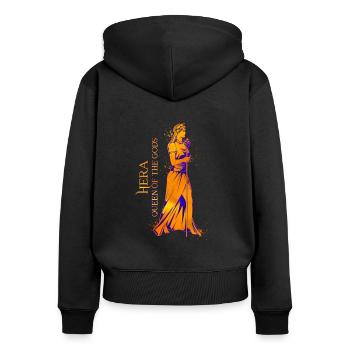 Queen of the Gods - Hera - Women's Premium Organic Zip Hoodie - black - Back - Julia (174cm)