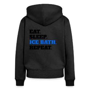 Ice bath - Women's Premium Organic Zip Hoodie - black - Back - Julia (174cm)