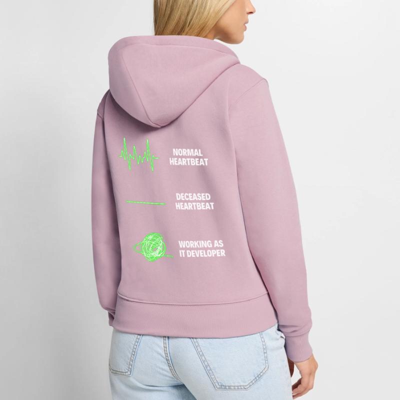 IT Developer Worker IT Computer Women's Premium Organic Zip Hoodie