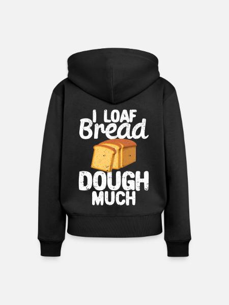 Lustiger Brotbacken-Bäcker - Frauen Premium Bio Zip Hoodie - Schwarz