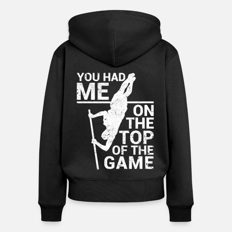 Fun Pole Vault Pole Vault - Women's Premium Organic Zip Hoodie - black