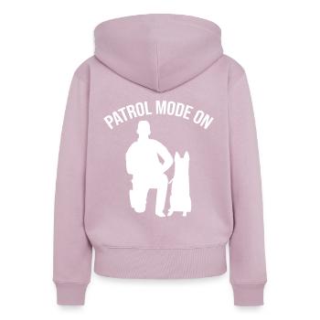 Polizeibeamter Polizeihund - Frauen Premium Bio Zip Hoodie - Altrosa - Hinten - Julia (174cm)