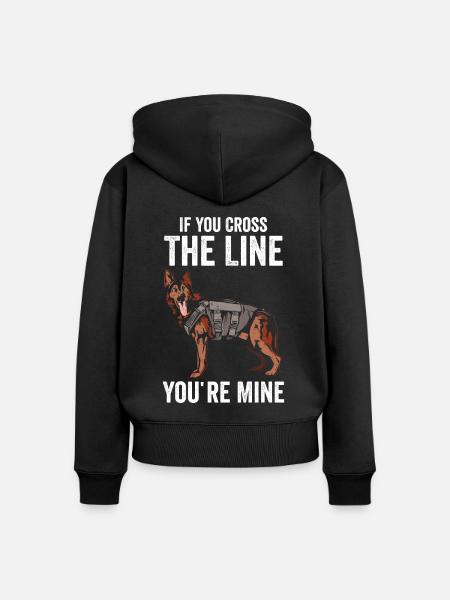 Polizeibeamter Polizeihund - Frauen Premium Bio Zip Hoodie - Schwarz