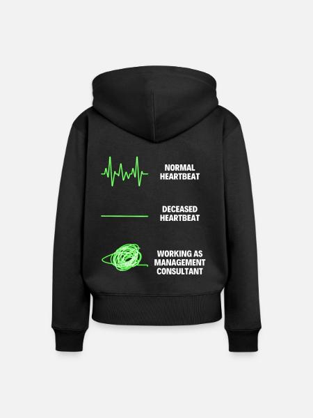 Management Consultant Manager Worker - Frauen Premium Bio Zip Hoodie - Schwarz