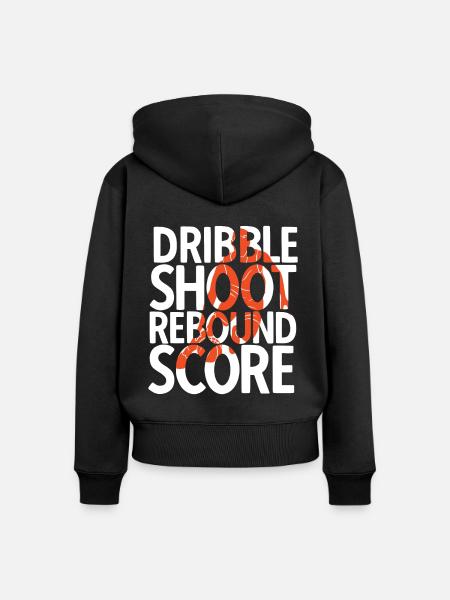 Basketball - Frauen Premium Bio Zip Hoodie - Schwarz