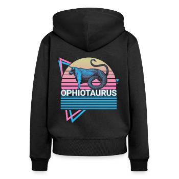 Ophiotaurus Fabelwesen Antike griechische Mytholog - Frauen Premium Bio Zip Hoodie - Schwarz - Hinten - Julia (174cm)