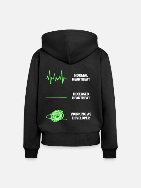 Developer Software Developer Programming Jobs - Frauen Premium Bio Zip Hoodie - Schwarz