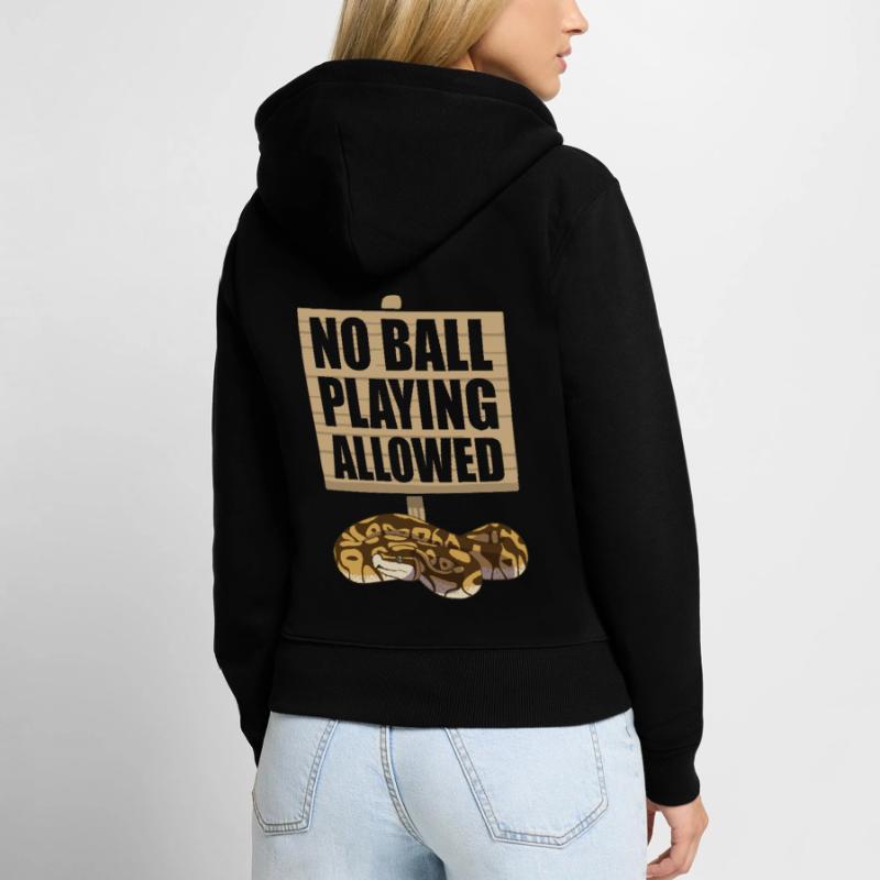 Funny Ball Python Snake Women's Premium Organic Zip Hoodie