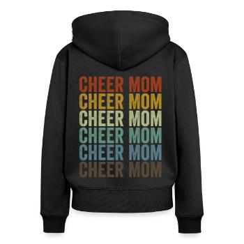 Vive Maman - Sweat à capuche zippé Premium bio Femme - noir - Dos - Julia (174cm)