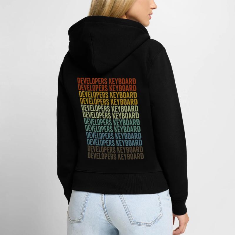 Developer Keyboard Web Developer Coder Women's Premium Organic Zip Hoodie