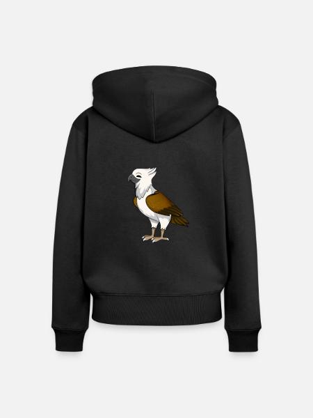 Kawaii Fischadler - Frauen Premium Bio Zip Hoodie - Schwarz