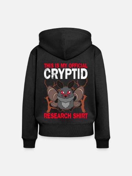 Mothman Kryptide Folklore - Frauen Premium Bio Zip Hoodie - Schwarz