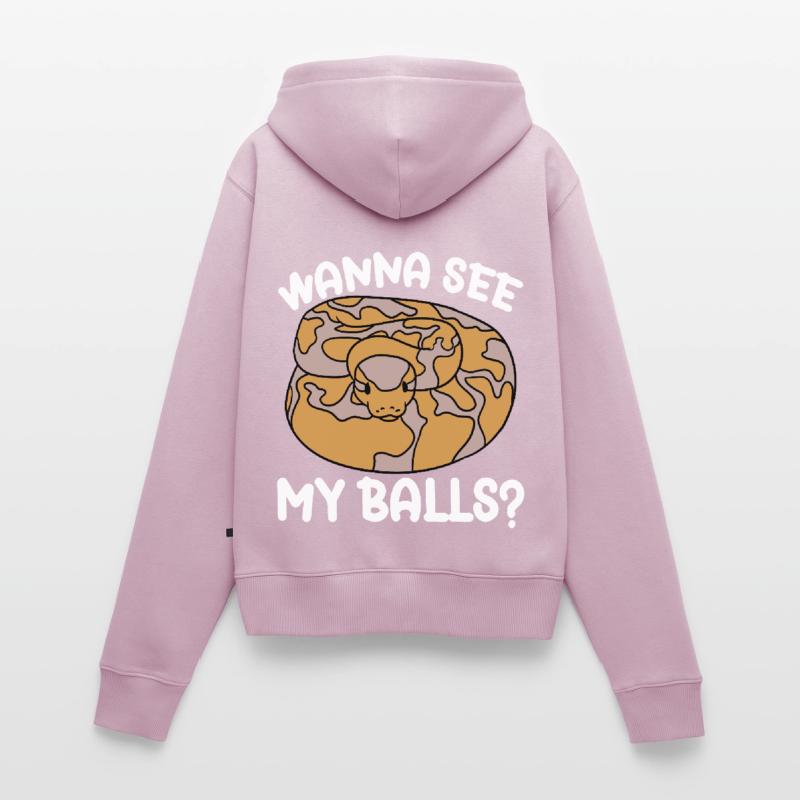 Ball python snake Women's Premium Organic Zip Hoodie