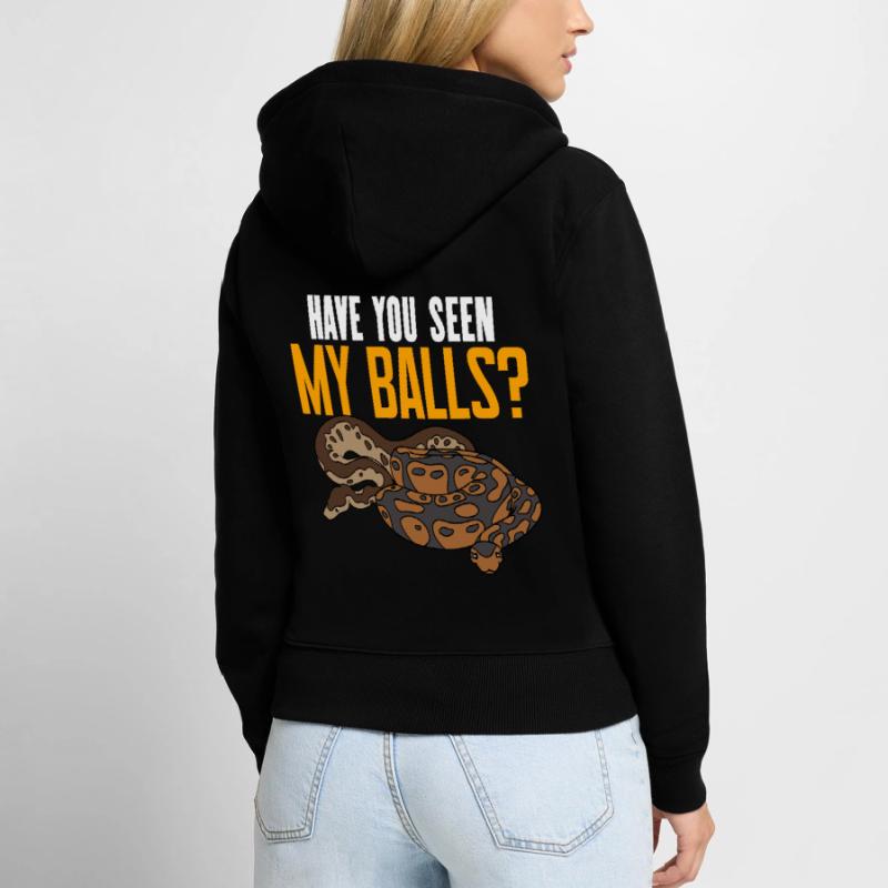 Serpent python royal Sweat à capuche zippé Premium bio Femme