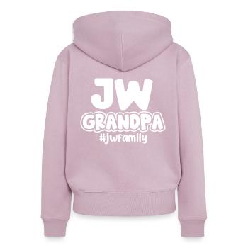 Die Zeugen Jehovas - Frauen Premium Bio Zip Hoodie - Altrosa - Hinten - Julia (174cm)