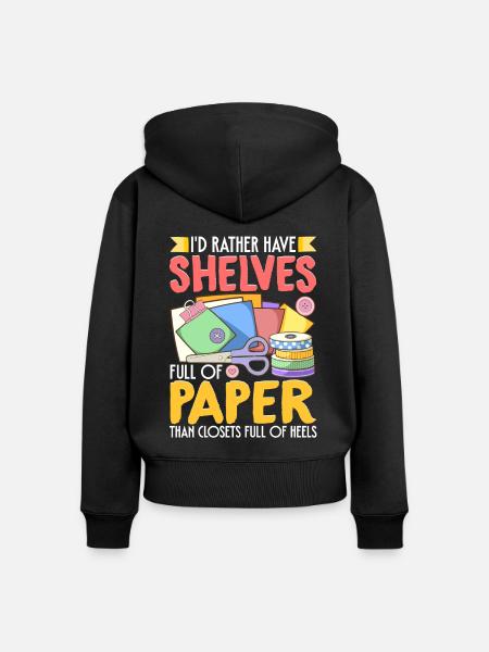 Scrapbooking Scrapbooker - Frauen Premium Bio Zip Hoodie - Schwarz