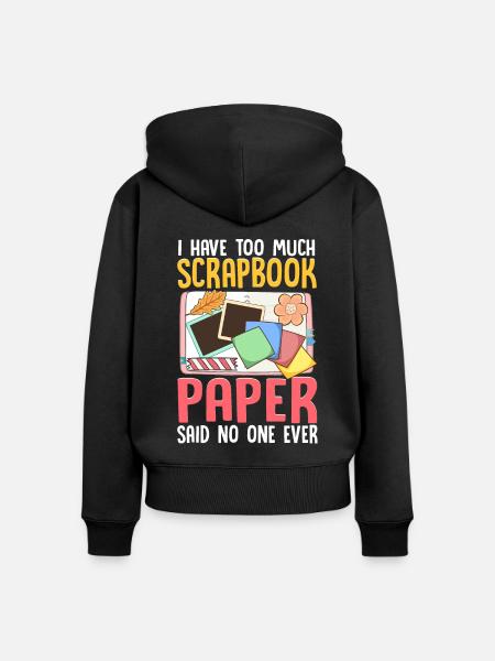 Scrapbooking Scrapbooker - Frauen Premium Bio Zip Hoodie - Schwarz