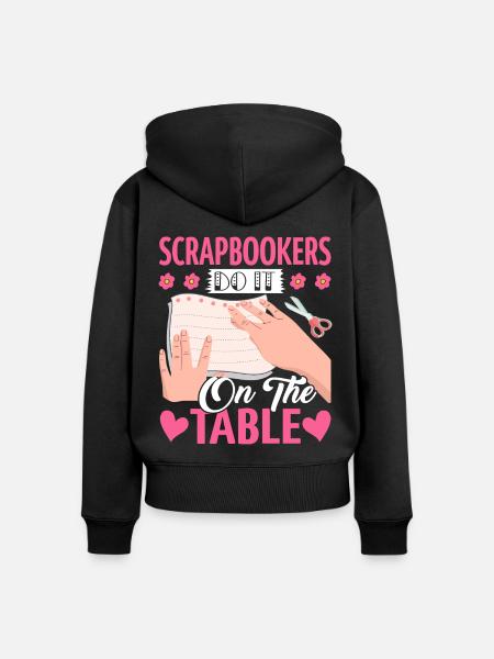 Scrapbooking - Frauen Premium Bio Zip Hoodie - Schwarz