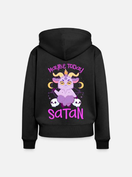 Satanischer Satanismus - Frauen Premium Bio Zip Hoodie - Schwarz