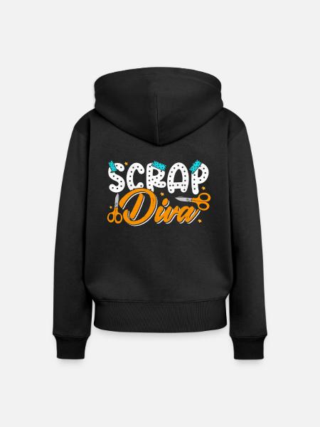 Scrapbooking Scrapbooker - Frauen Premium Bio Zip Hoodie - Schwarz