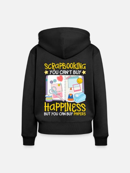 Scrapbooker - Frauen Premium Bio Zip Hoodie - Schwarz
