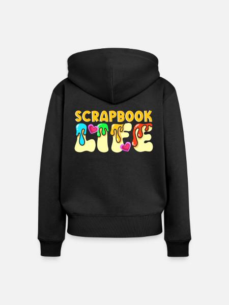 Scrapbooking Scrapbooker - Frauen Premium Bio Zip Hoodie - Schwarz
