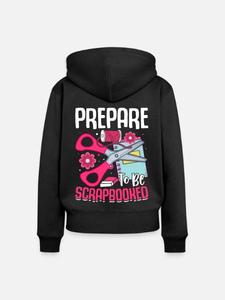 Scrapbooking Scrapbooker - Frauen Premium Bio Zip Hoodie - Schwarz