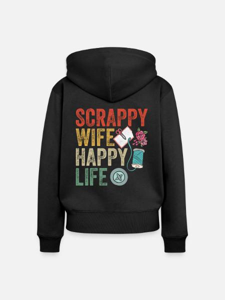 Scrapbooking Scrapbooker - Frauen Premium Bio Zip Hoodie - Schwarz