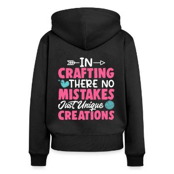 Craftsman - Women's Premium Organic Zip Hoodie - black - Back - Julia (174cm)