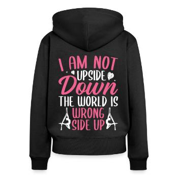 Aerial Silk Aerialist - Women's Premium Organic Zip Hoodie - black - Back - Julia (174cm)