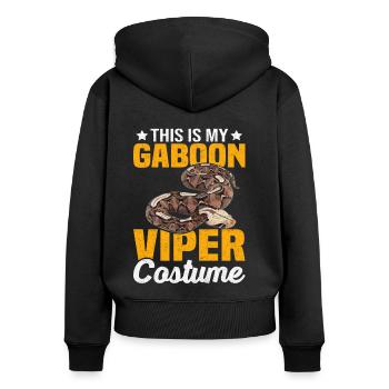Propriétaires de serpents - Sweat à capuche zippé Premium bio Femme - noir - Dos - Julia (174cm)