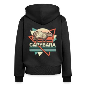 Chupacabra Crypto Cryptozoology Retro - Women's Premium Organic Zip Hoodie - black - Back - Julia (174cm)