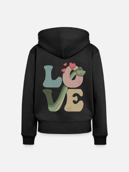 Brachiosaurus Dinosaurier Dino - Frauen Premium Bio Zip Hoodie - Schwarz