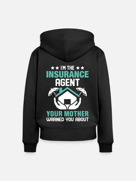 Komischer Broker - Frauen Premium Bio Zip Hoodie - Schwarz